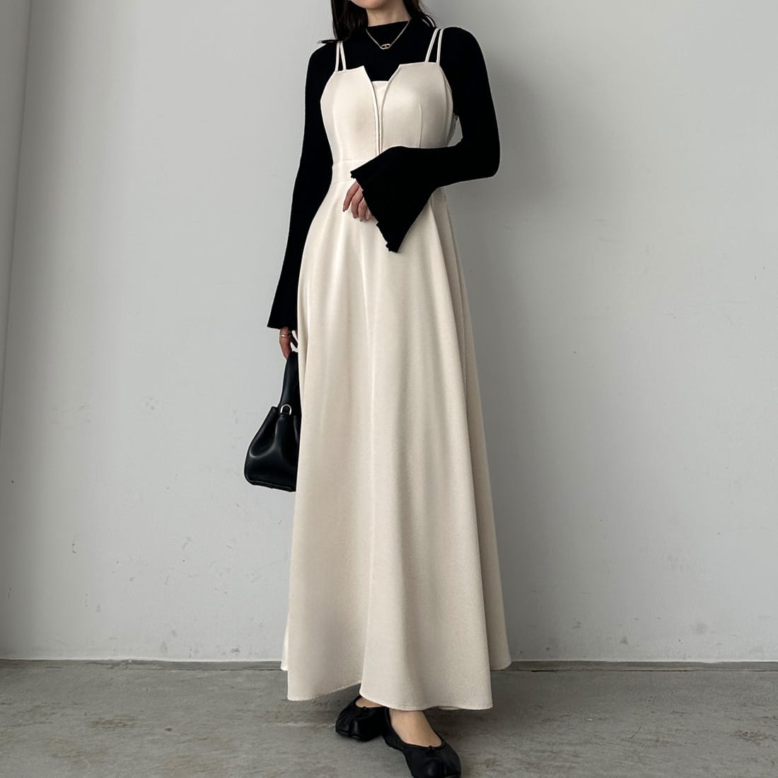 Louere 【選べる】デザインキャミワンピース(フレア/Iライン/マーメイド)/ルエレ(Louere)