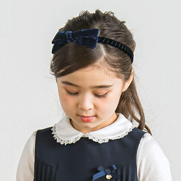 【日本製】ラメベルベットリボンカチューシャ／タルティーヌ エ ショコラ（Tartine et Chocolat）