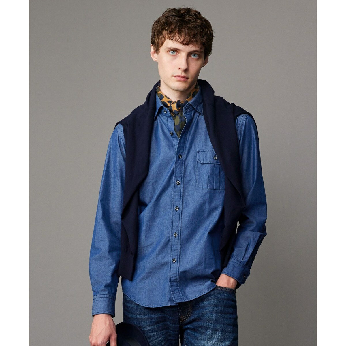 【キングサイズ・新たな環境配慮型素材使用】サスティナブルファブリック テンセルツイル シャツ／ジョセフアブード（JOSEPH ABBOUD）