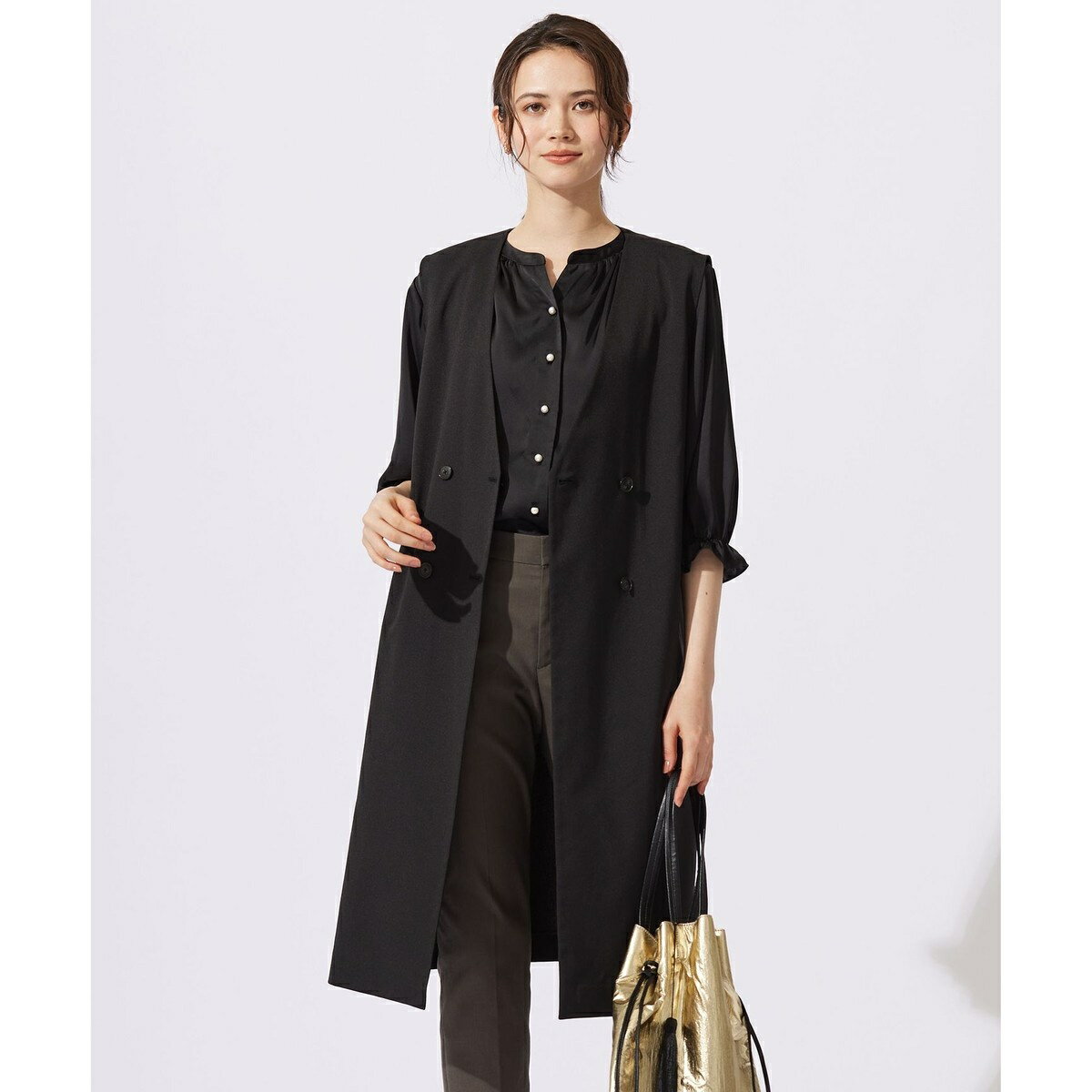 【カタログ掲載・洗える】テクニカルストレッチオックス ジレ／自由区（JIYU-KU）