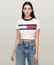 スリムクロップドブロックTシャツ/トミー ジーンズ(TOMMY JEANS)