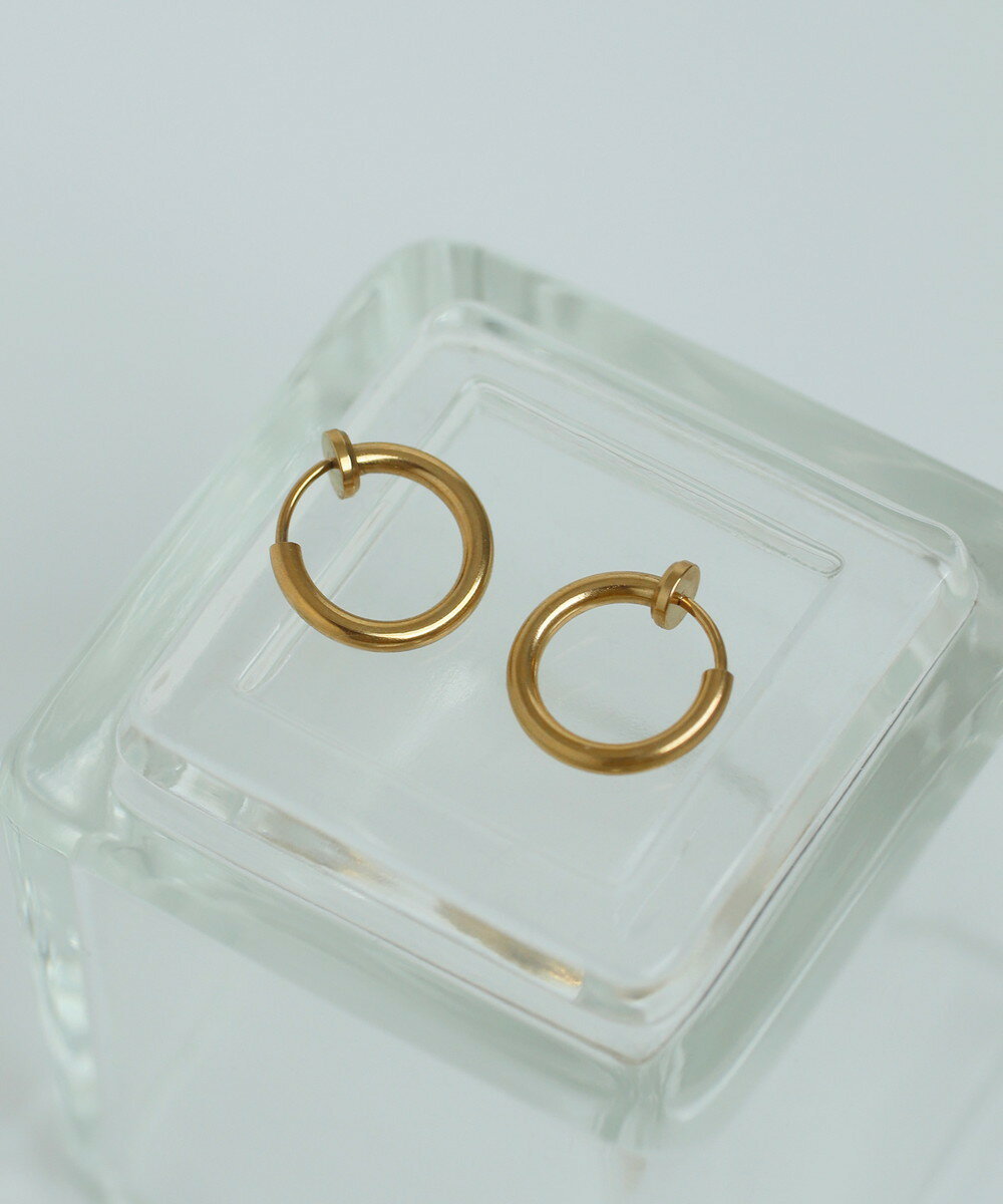 【ステンレス】メタルフープイヤリング[直径13mm]／アネモネ（ANEMONE）