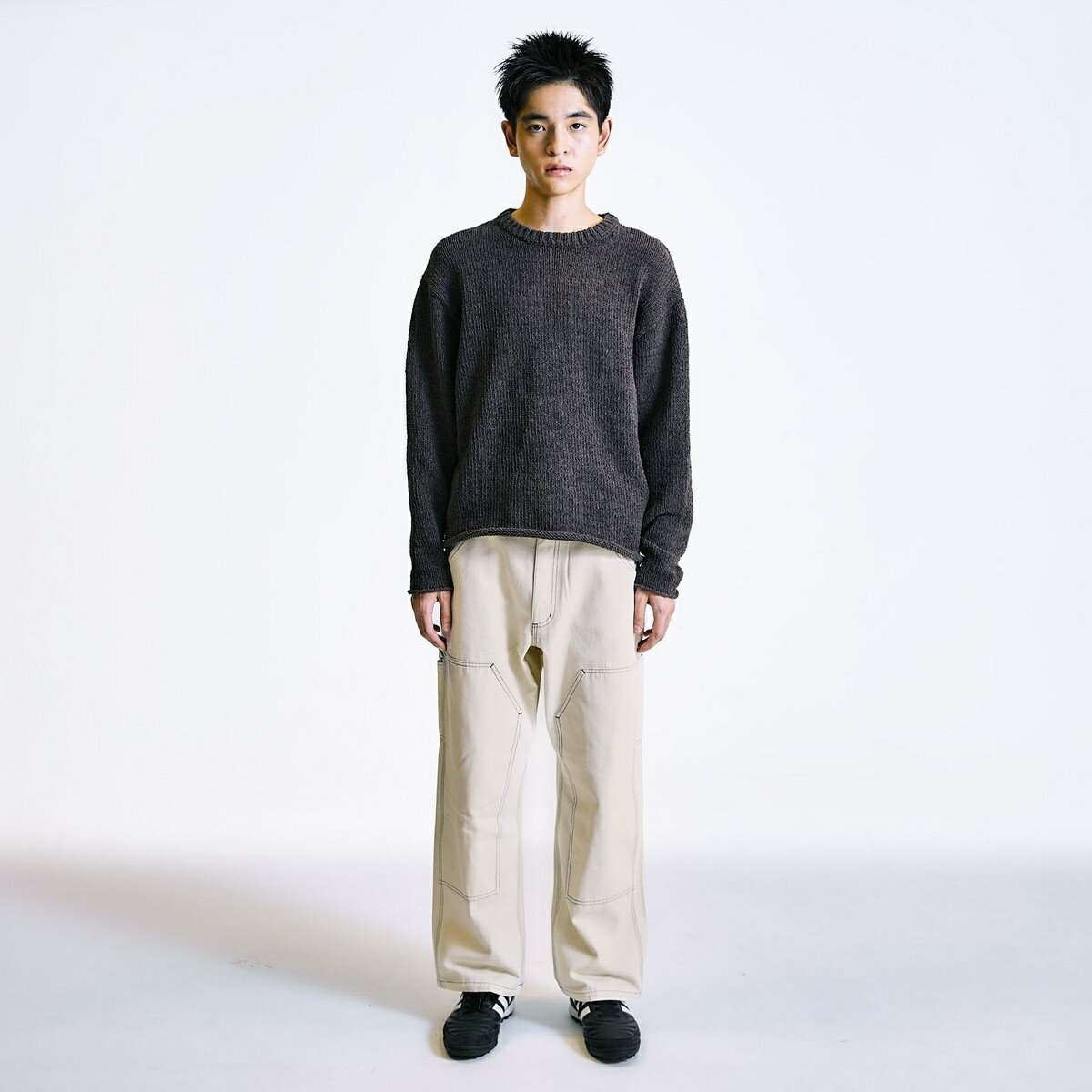 City Ambient Products:〈手洗い可能〉モール ロール クルーネック ニット／シティ アンビエント プロダクツ（City Ambient Products）