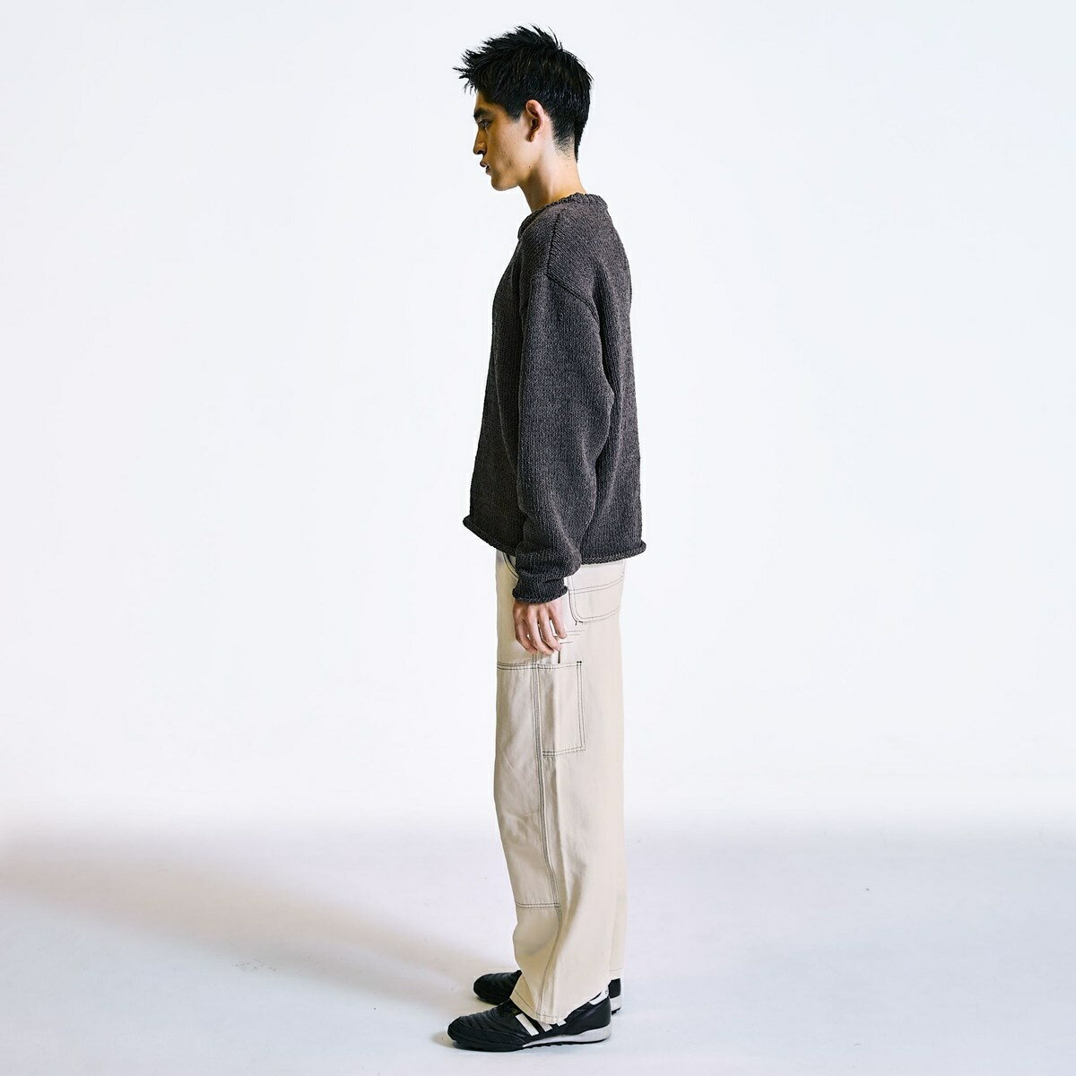 City Ambient Products:〈手洗い可能〉モール ロール クルーネック ニット／シティ アンビエント プロダクツ（City Ambient Products）