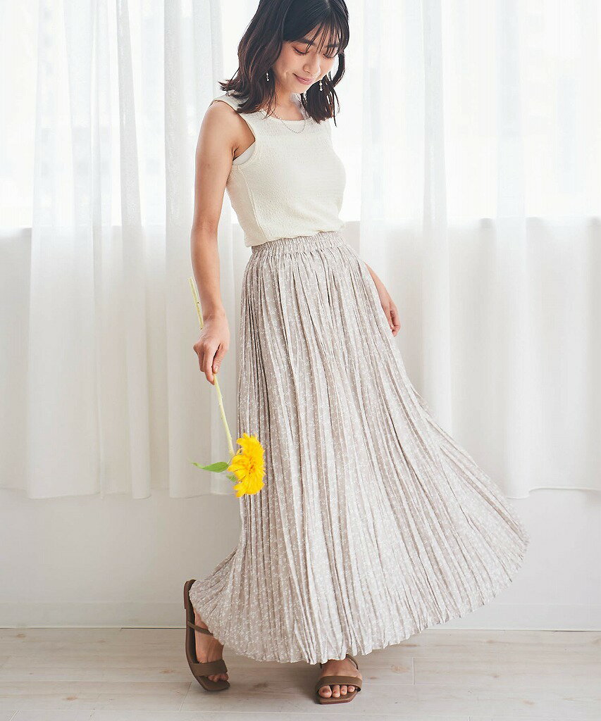 【mil (ミル)】オリジナル小花柄プリーツスカート【低身長・小柄】／ミル（mil）のサムネイル