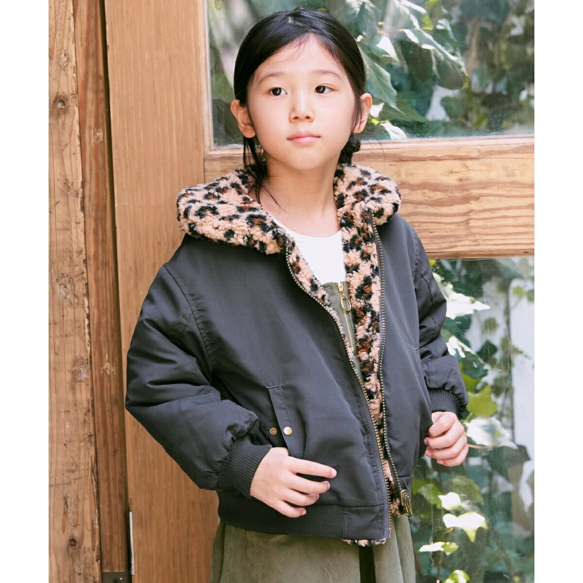 リバーシブルボアブルゾン(110?160cm)/イッカ(ikka)