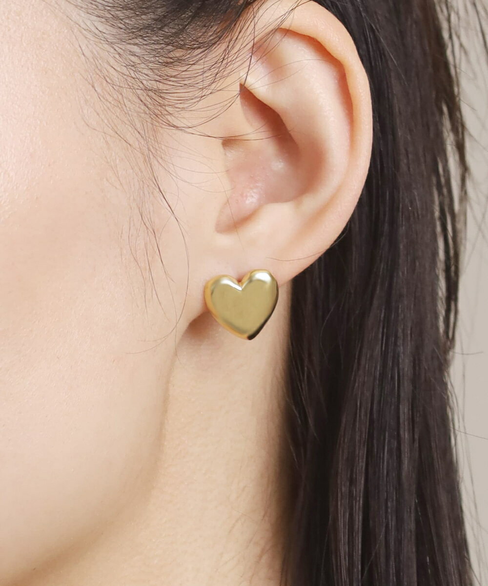 LHME スムースハートピアス/ゴールド/サージカルステンレス 金属アレルギー対応／エルエイチエムイー（LHME）(4.0)
