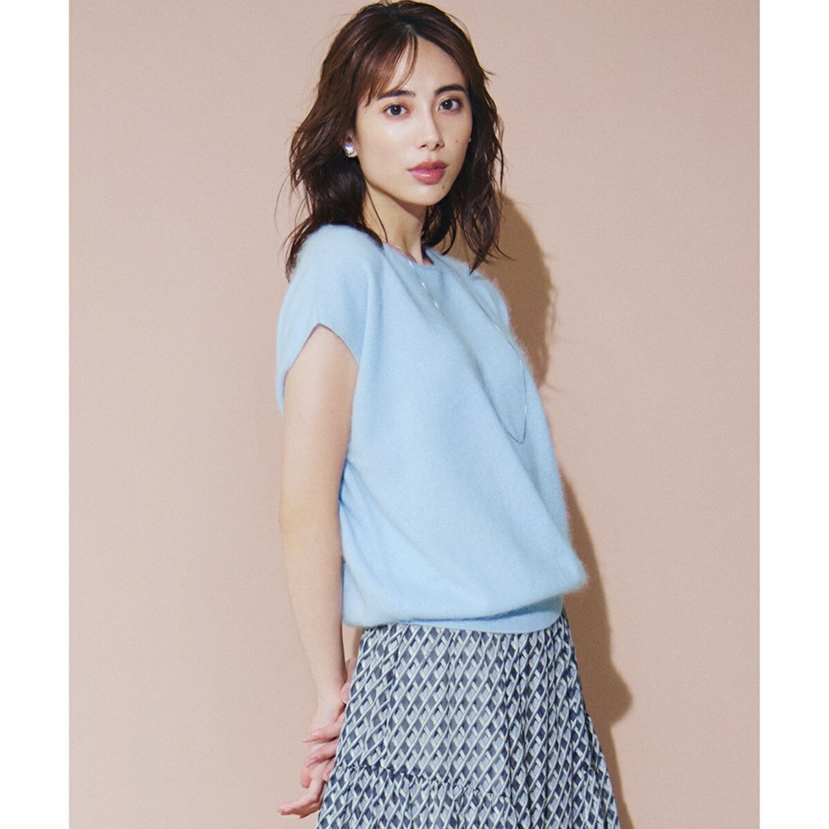 【Oggi10月号掲載/洗える】カシミヤミックスファー ニット／23区（23KU）