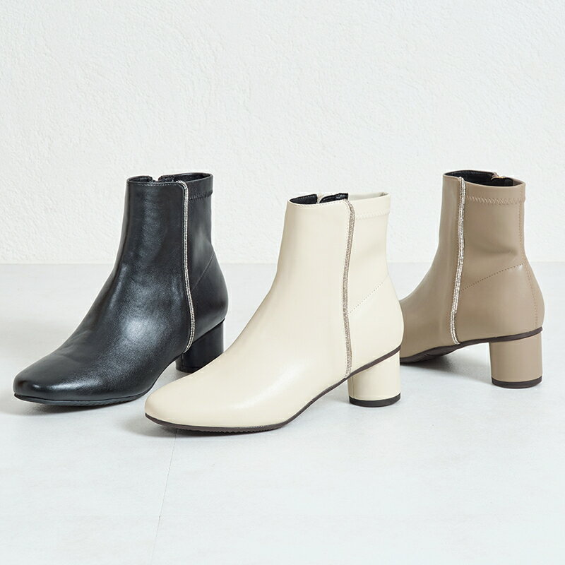 ラインストーン切替 ショートブーツ