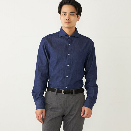 SHIPS Colors:〈洗濯機可能〉4.5オンス デニム ワイドカラー シャツ◇/シップス カラーズ(SHIPS Colors) SHIPS Colors:〈洗濯機可能〉4.5オンス デニム ワイドカラー シャツ◇/シップス カラーズ(SHIPS Colors)