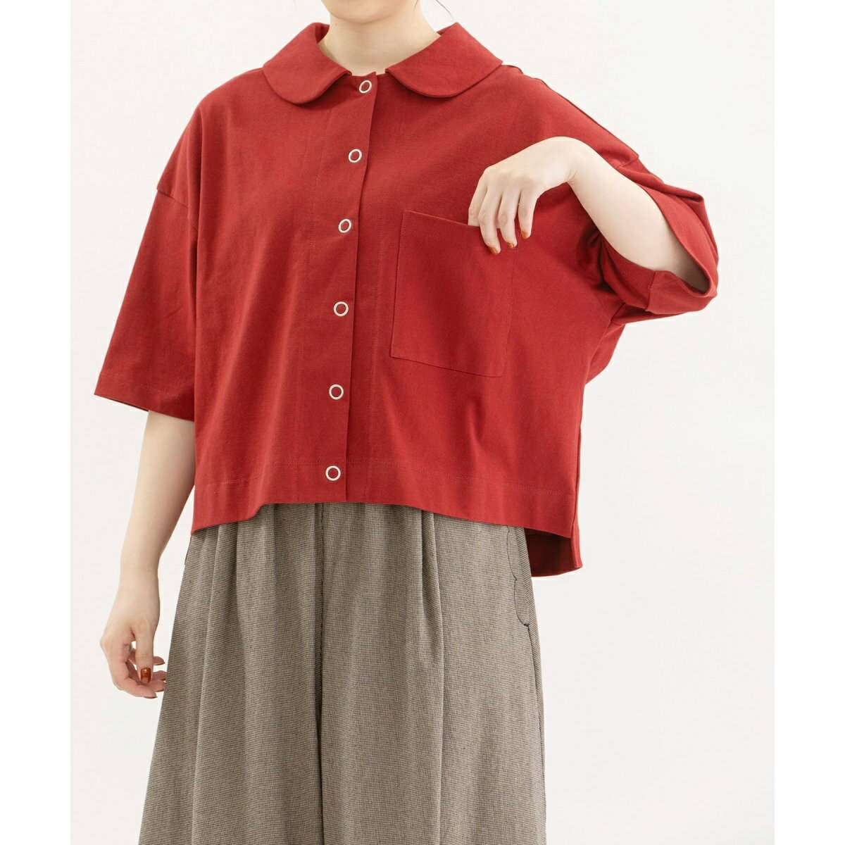 RondeUSコットン5分袖カットソー／ノップドゥノッド（nop de nod）