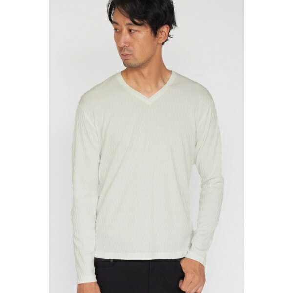 HIGH STREET∴ストライプウェーブ長袖Vネックカットソー/ハイストリート(HIGH STREET)