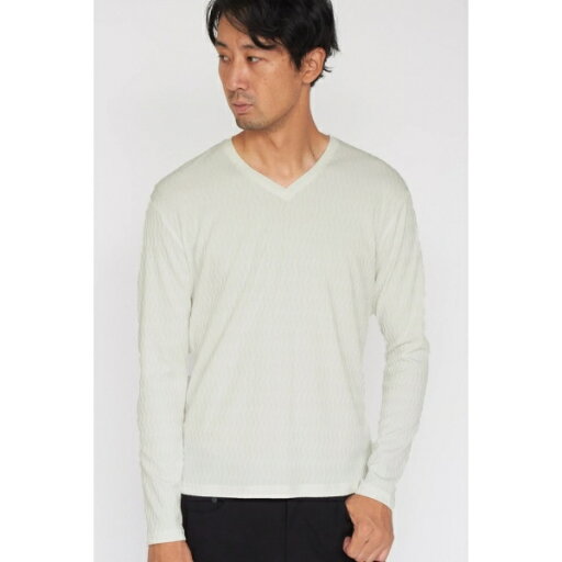 HIGH STREET∴ストライプウェーブ長袖Vネックカットソー/ハイストリート(HIGH STREET) HIGH STREET∴ストライプウェーブ長袖Vネックカットソー/ハイストリート(HIGH STREET)