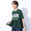 一枚でこなれ見え 裾フリル切り替えTシャツ/キューティーブロンド(Cutie Blonde)