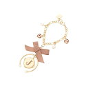 ハートビジュー付きカラーイニシャルバッグチャーム J/アンドシュエット(& chouette)