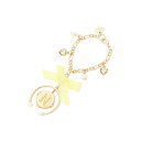 ハートビジュー付きカラーイニシャルバッグチャーム N/アンドシュエット(& chouette)