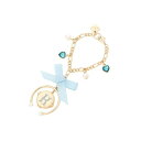 ハートビジュー付きカラーイニシャルバッグチャーム K/アンドシュエット(& chouette)
