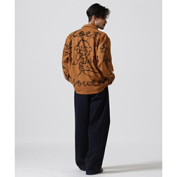 guernika／ゲルニカ／PAINT OPEN COLLAR SHIRT／ロイヤルフラッシュ（ROYAL FLASH）