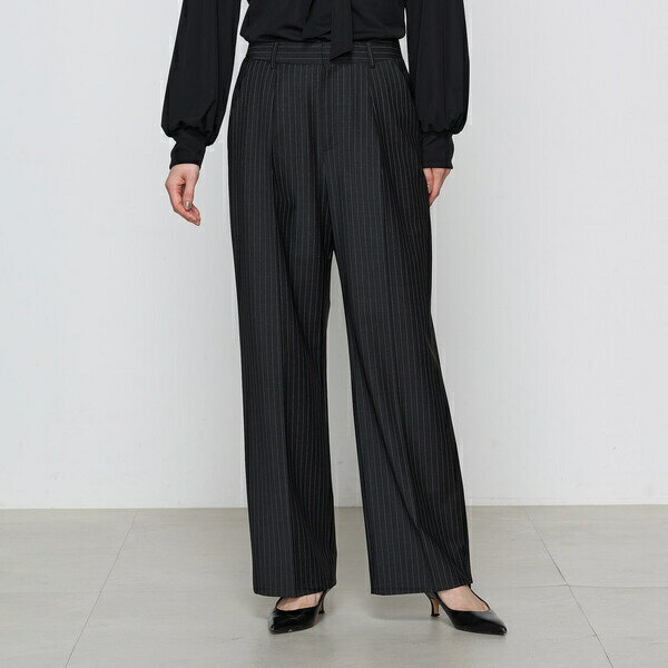 【セットアップ対応】ブライトリートロストライプ ワイドパンツ/コムサ(COMME CA)