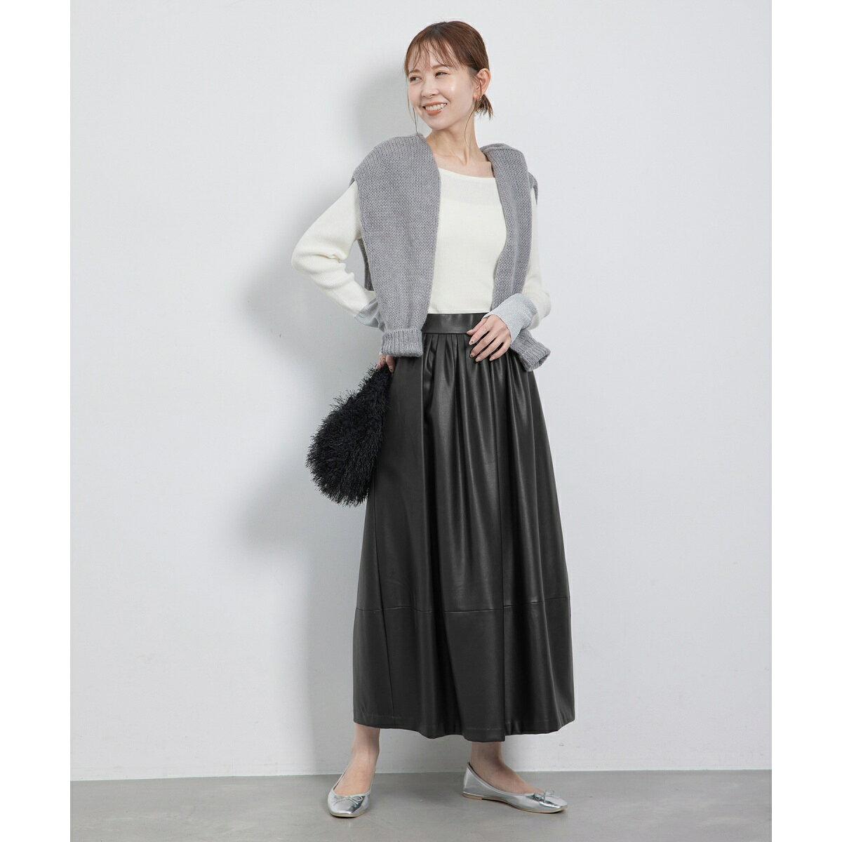 【emur/エミュール】シンセティックレザーコクーンスカート／ロペピクニック（ROPE' PICNIC） 0101marui-12692314 丸井(マルイ)楽天市場店 サンプル画像3