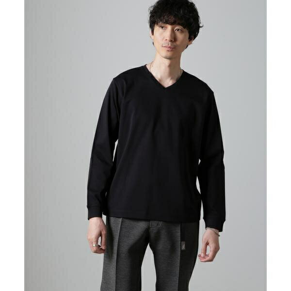 アンチスメルVネックTシャツ 長袖／ナノユニバース（NANO universe）
