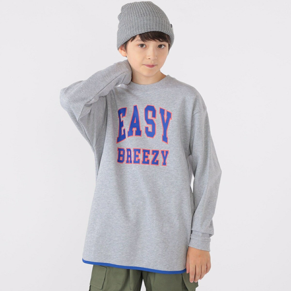 SHIPS KIDS:140〜160cm / パイピング カレッジ ロゴ スウェット／シップス（SHIPS）