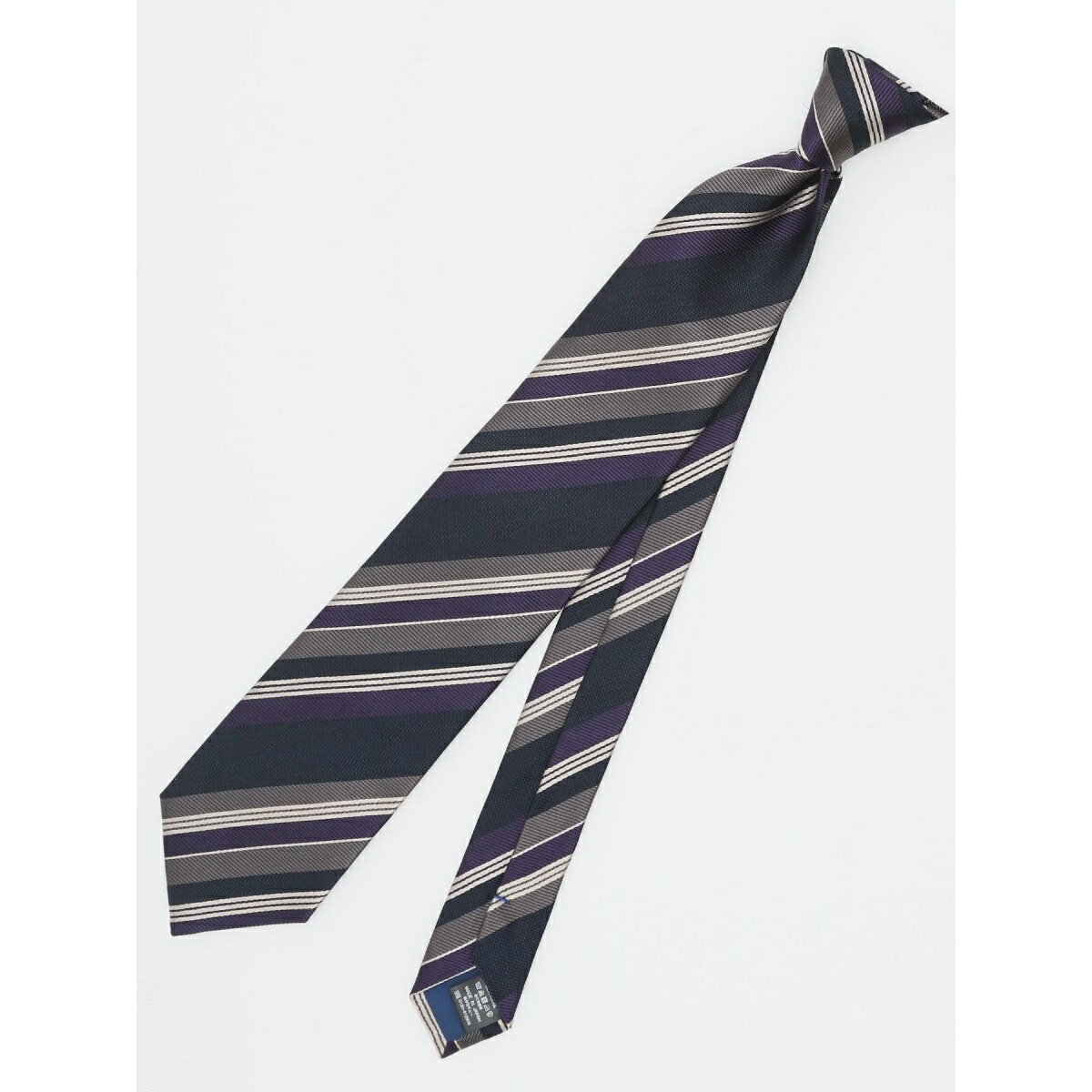 スーティスト 日本製 シルクストライプ柄 ネクタイ 8.0cm幅／タカキュー（TAKA-Q）