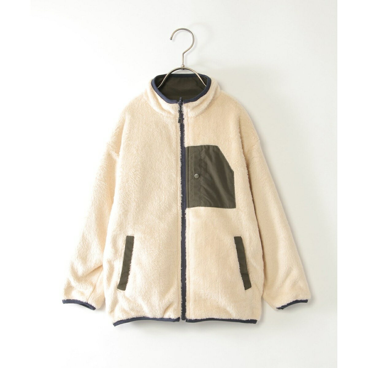 【親子コーデ】リバーシブルフェイクファーブルゾン(110?160cm)/イッカ(ikka)