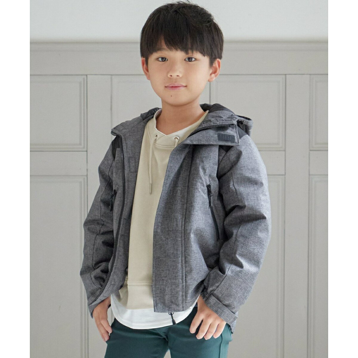 【親子コーデ】中綿防風マウンテンパーカー(110?160cm)/イッカ(ikka)