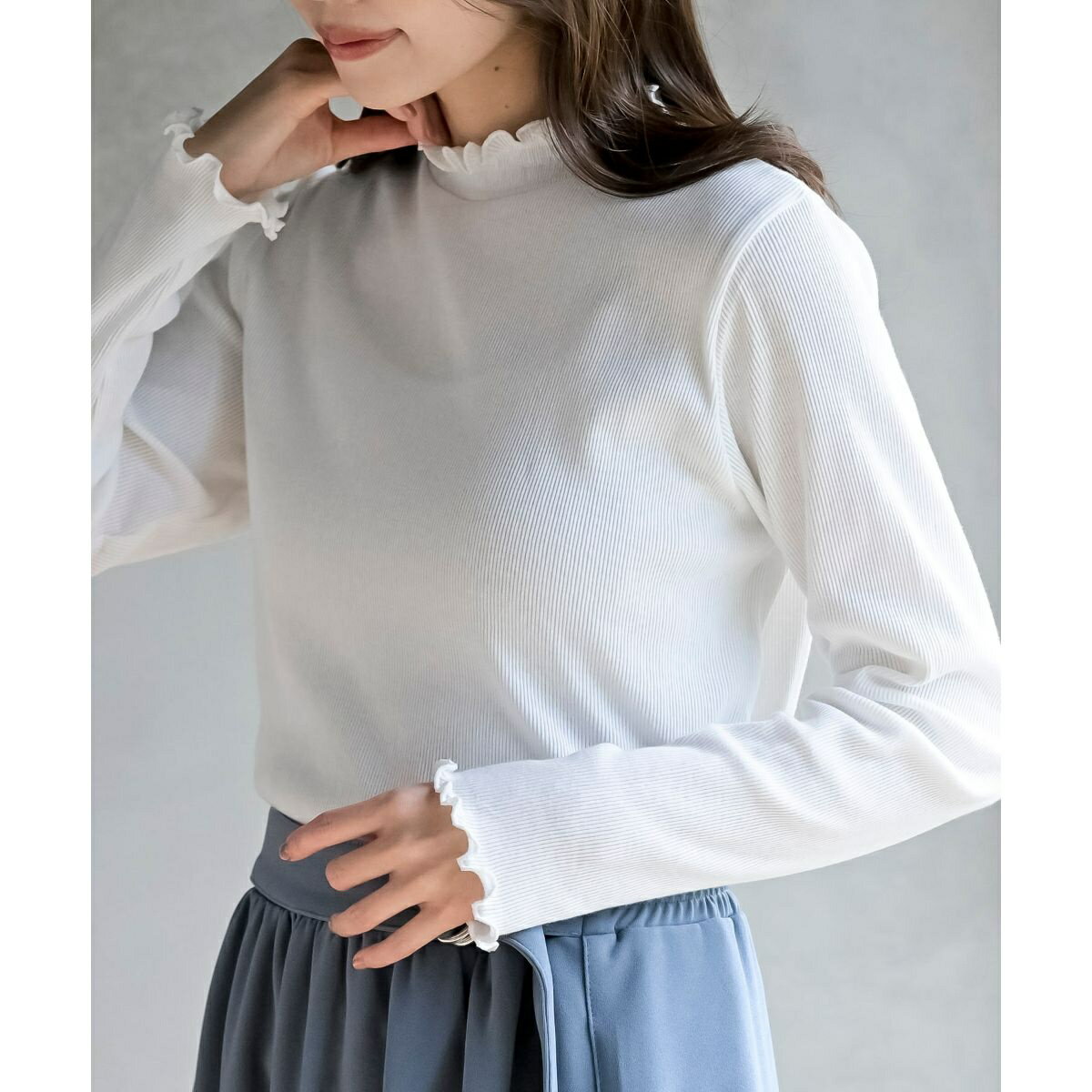 襟シャーリングメローカットソー／アール・ピー・エス（r.p.s）