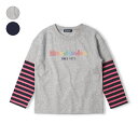袖ボーダーレイヤード風長袖Tシャツ・ロンT/ムージョンジョン(moujonjon)