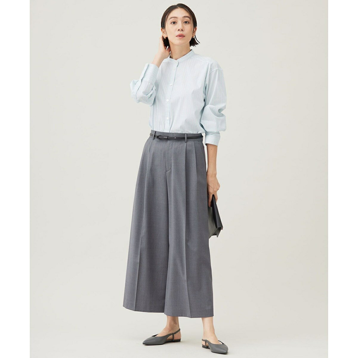 【洗える】TWラチネストレッチワイドクロップド パンツ／自由区（JIYU-KU） 0101marui-12695270 丸井(マルイ)楽天市場店 サンプル画像2