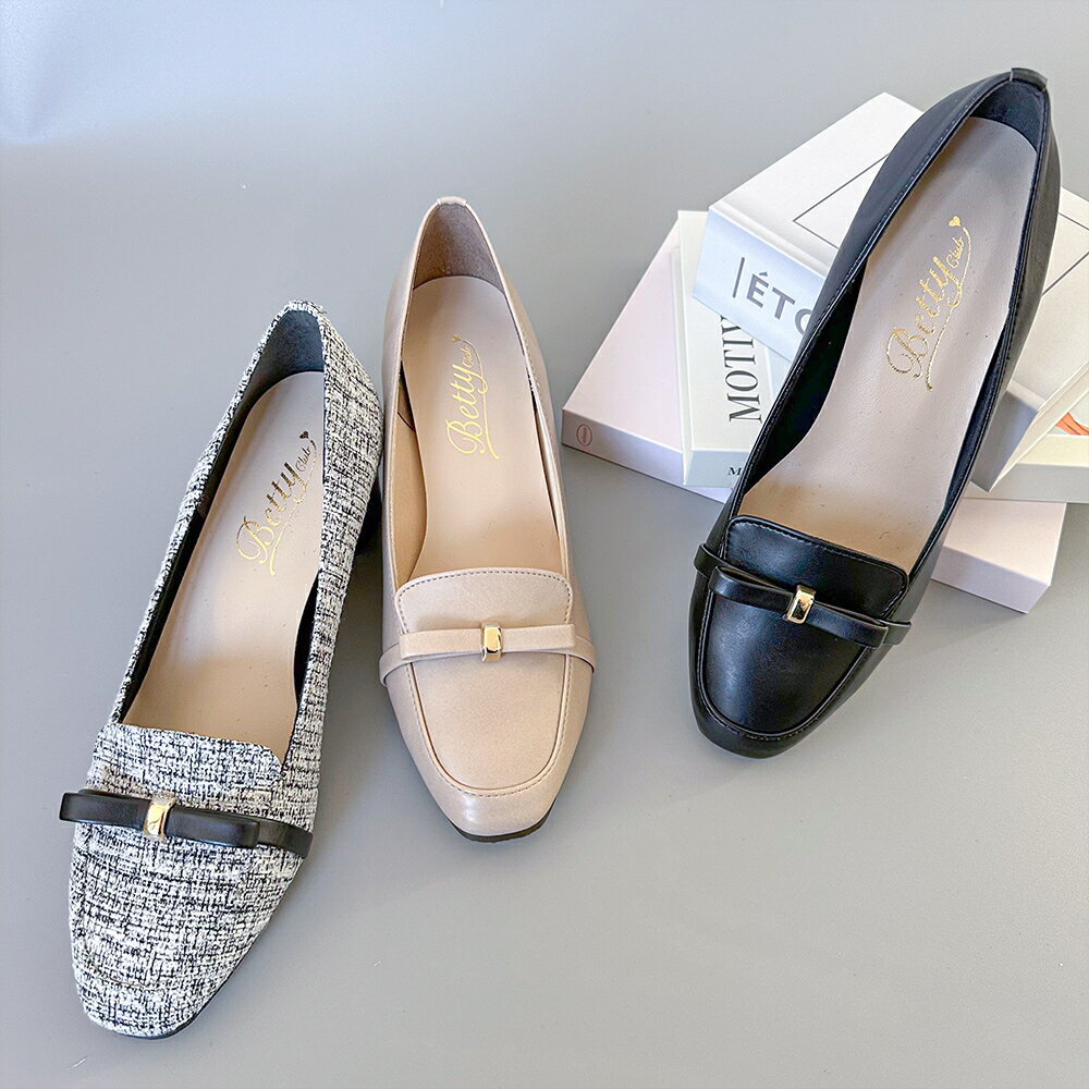 【25春夏新作】細リボンスクエアトゥ パンプス/ベティクラブ(BETTYCLUB)