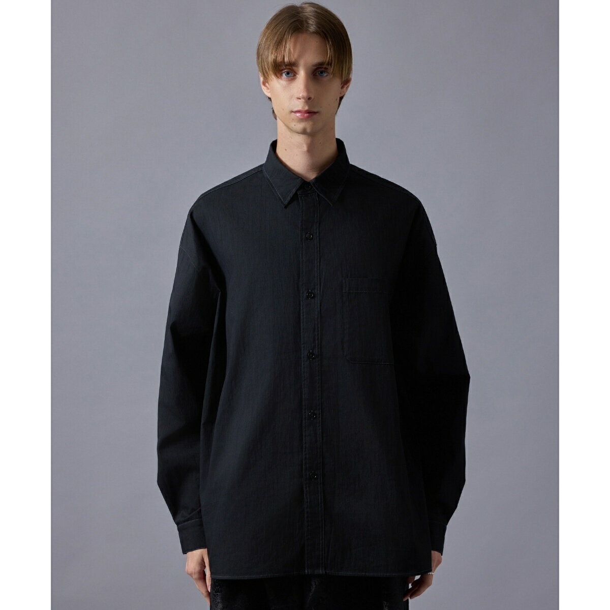 フィルムルーズレギュラーカラーシャツ／ジュンレッド（JUNRED）