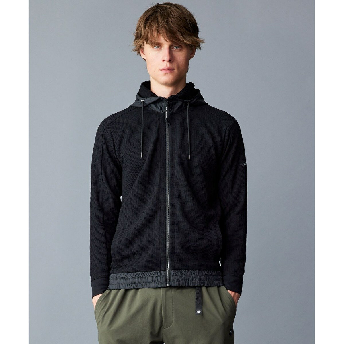 【吸水速乾/通気性/ライナードッキング対応】ハイゲージワッフル パーカー／ジョセフアブード（JOSEPH ..