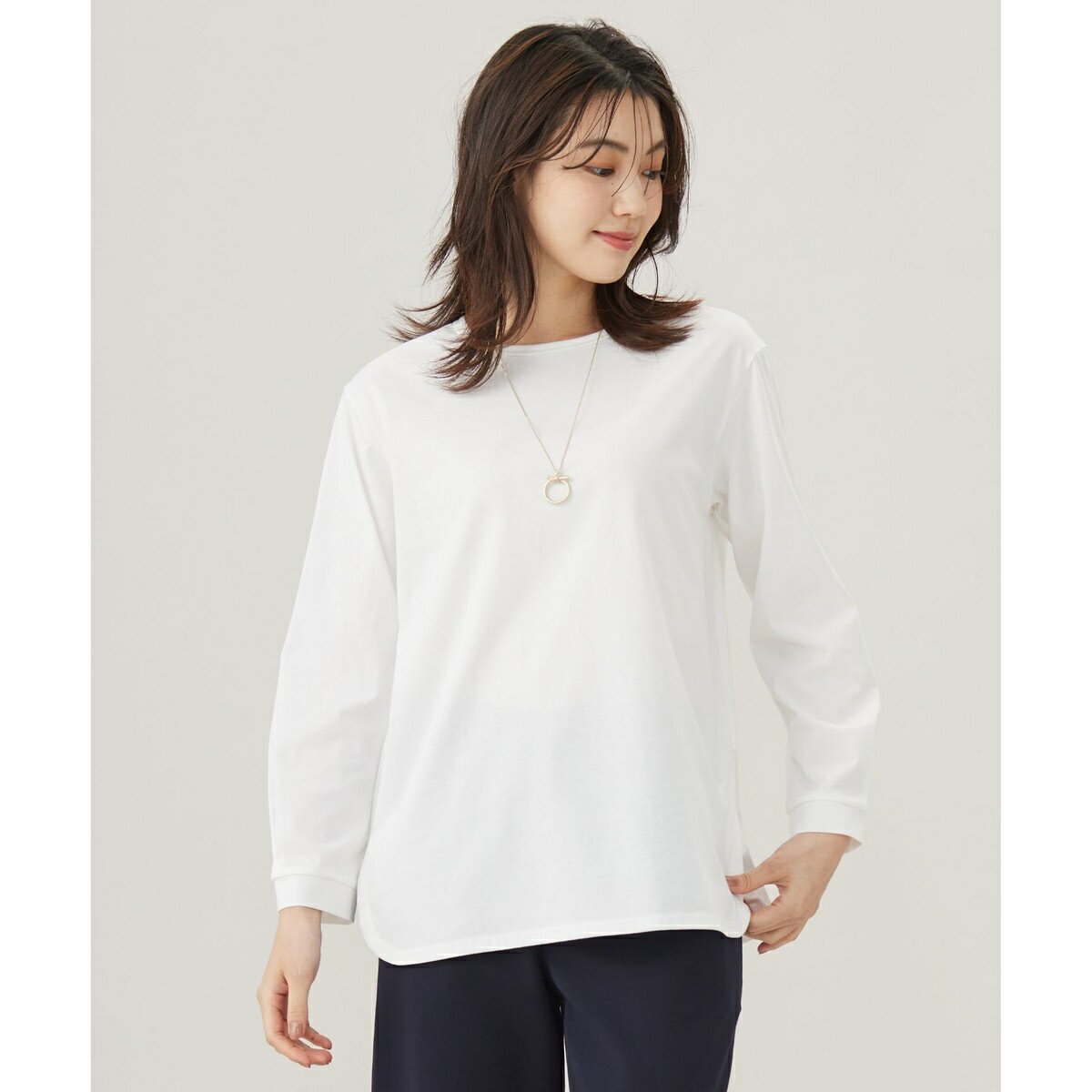 プレーティング シャツテール ロングスリーブ Tシャツ／Jプレス（J.PRESS）