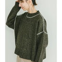 ステッチクルーネックニット/アイテムズ アーバンリサーチ(ITEMS URBAN RESEARCH)