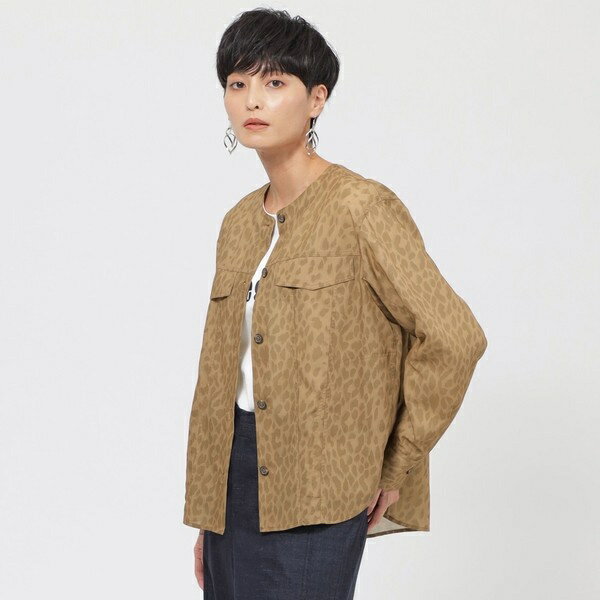 【ウォッシャブル】パンサープリントシャツジャケット／エヴェックス バイ...(4)