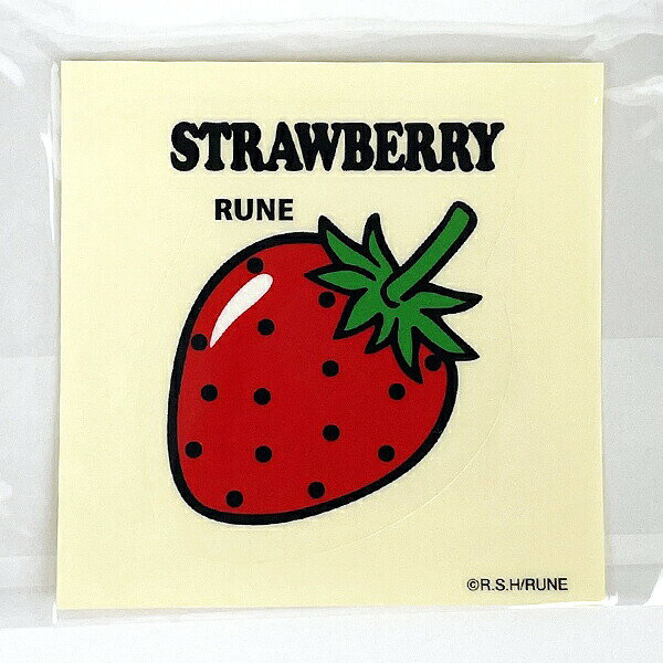 内藤ルネ STRAWBERRY 復刻シール 文具 RUNE／パーフェクト・ワールド・トーキョー（Perfect World Tokyo）