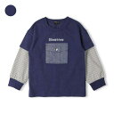 ポケット付きレイヤード風長袖Tシャツ・ロンT/ダディオダディ(Daddy Oh Daddy)