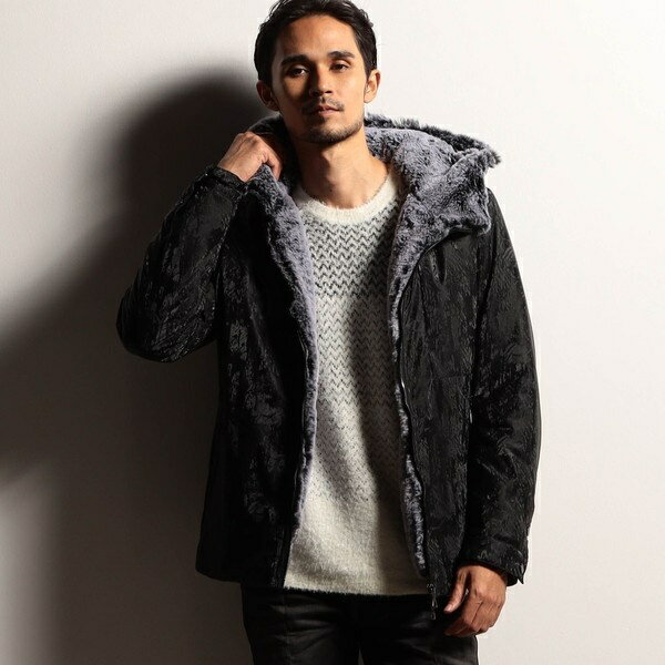 【RIELABO】3Dグラフィック裏ファーブルゾン／ニコルクラブフォーメン（NICOLE CLUB FOR MEN）