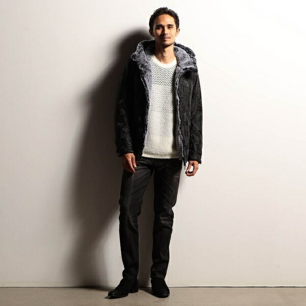 【RIELABO】3Dグラフィック裏ファーブルゾン／ニコルクラブフォーメン（NICOLE CLUB FOR MEN）