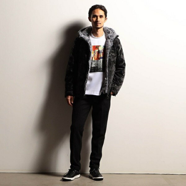 【RIELABO】3Dグラフィック裏ファーブルゾン／ニコルクラブフォーメン（NICOLE CLUB FOR MEN）