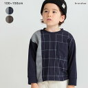 異素材切り替え長袖Tシャツ ロンT/ブランシェス(branshes)