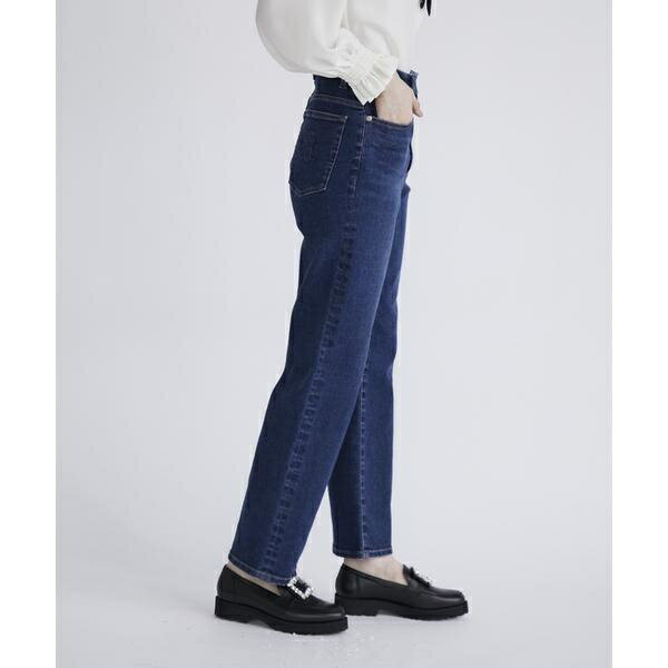 《大きいサイズ》ハイウエストセミワイドジーンズ《Maglie Jeans》／マーリエ ル カセット（Maglie le cassetto）