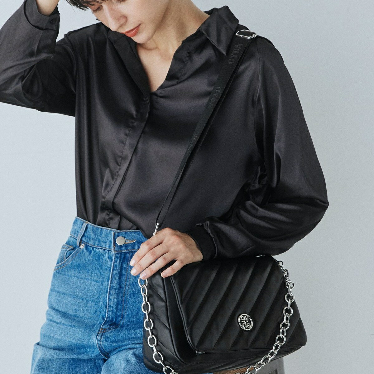 GYDA(ジェイダ)2WAYショルダーバッグ GY-B247 キルティングメタル／ジェイダ（GYDA）