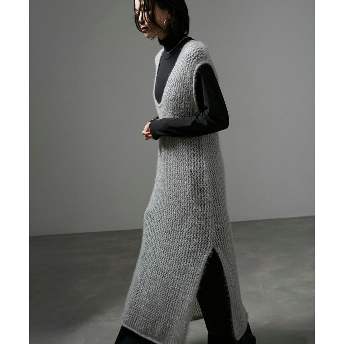 【WEB限定】フラッフィシアー2WAYワンピース／サロン アダム エ ロペ（SALON adam et rope' ）(4)