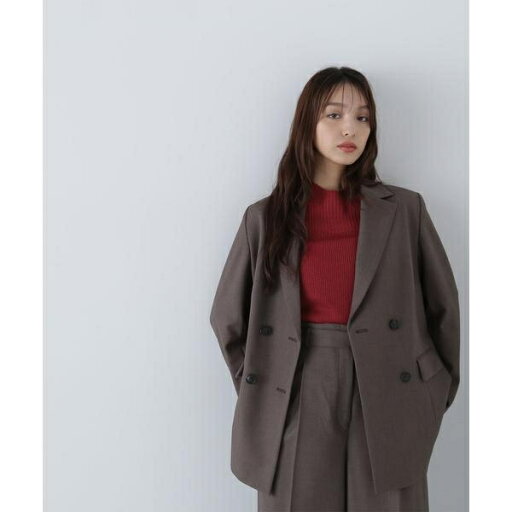 <リラクシーセットアップシリーズ>ダブルブレストジャケット/ナチュラルビューティーベーシック(NATURAL BEAUTY BASIC) <リラクシーセットアップシリーズ>ダブルブレストジャケット/ナチュラルビューティーベーシック(NATURAL BEAUTY BASIC)