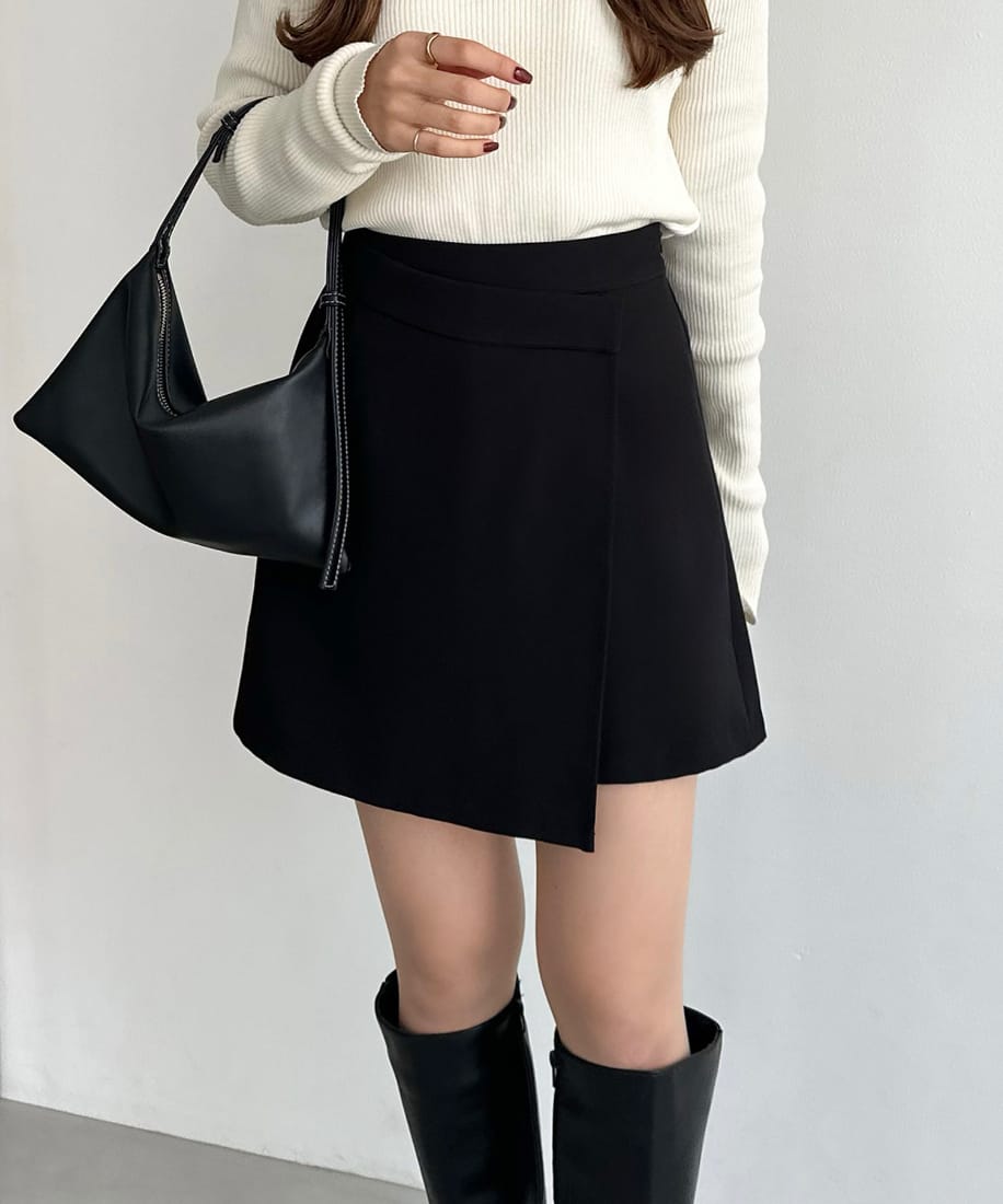 Nylon, Rayon, Polyester - callautia　ラップスカート風ショートパンツ／カラウティア（callautia）