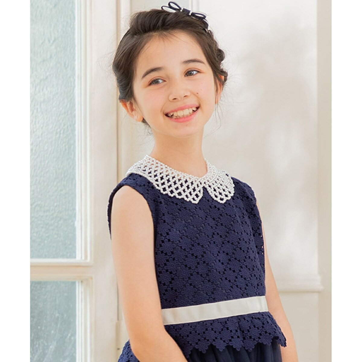 【Fサイズ】プチパールカラー ネックレス(つけ襟)／組曲（KUMIKYOKU）